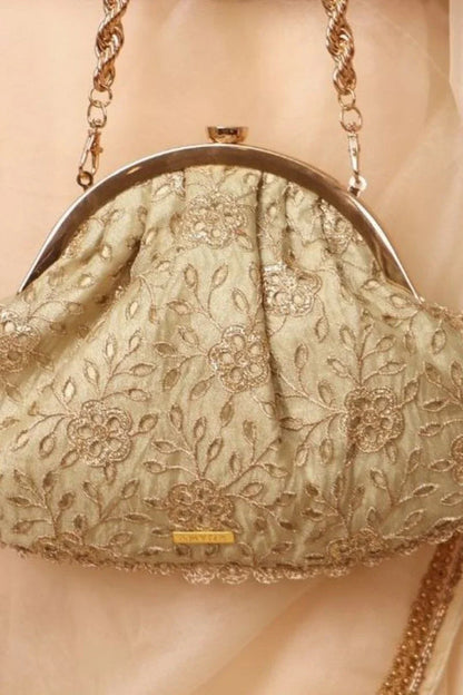 Tarang Cutwork Vintage Purse - Light Gold
AM-VP-0426-0002