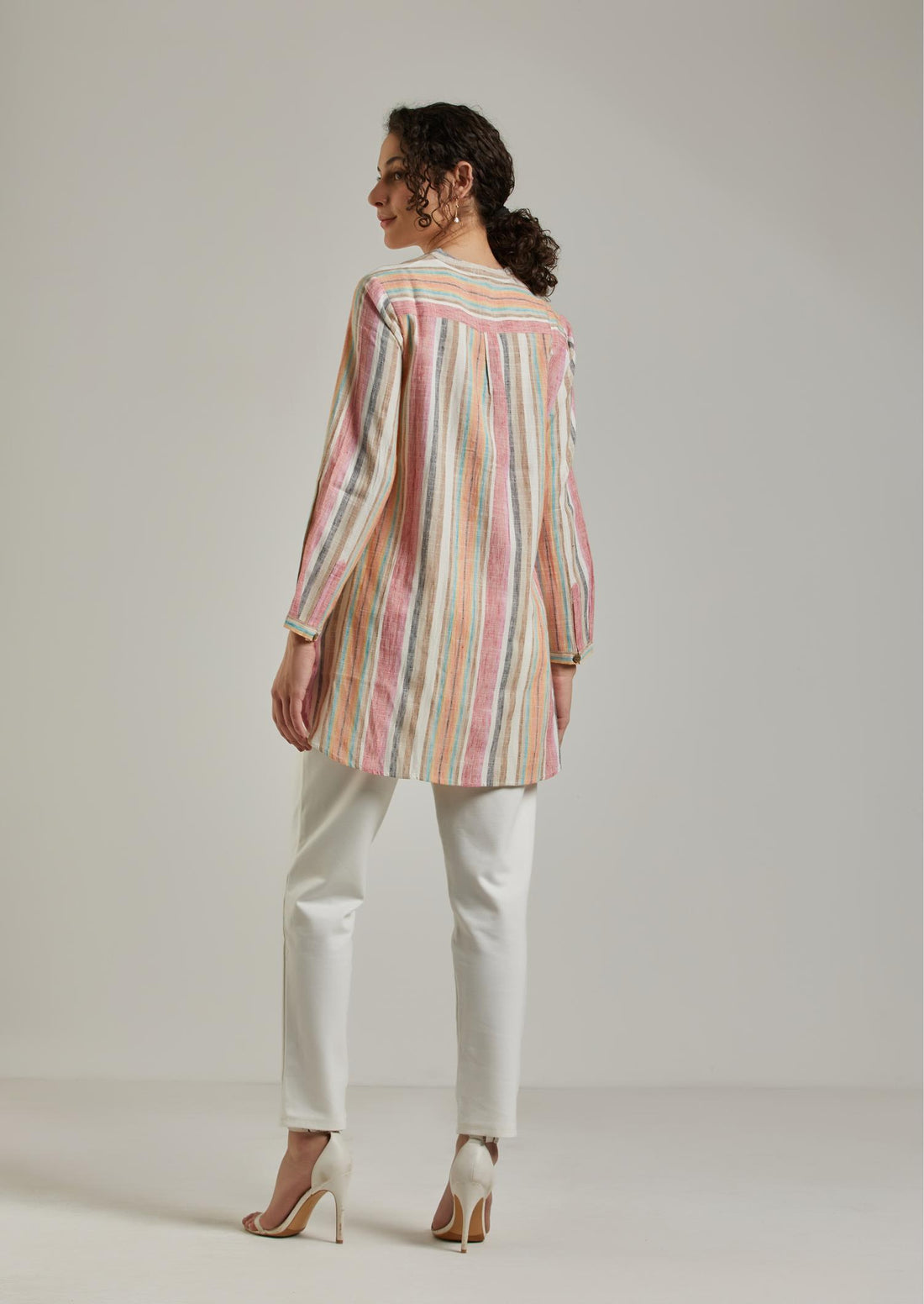 Multicolour Stripes Cotton Tunic