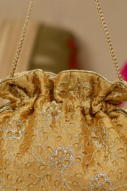 Tarang Cutwork Potli - Mustard
AM-PT-0425-0006