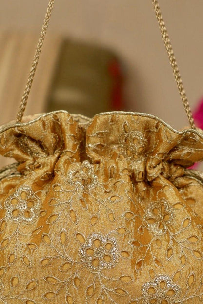 Tarang Cutwork Potli - Mustard
AM-PT-0425-0006