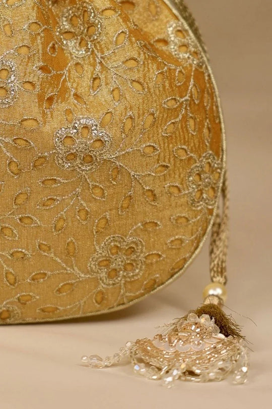 Tarang Cutwork Potli - Mustard
AM-PT-0425-0006