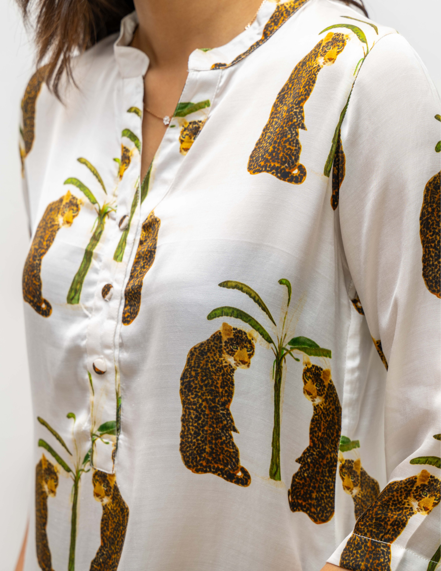 Leopard Tunic Modal Silk