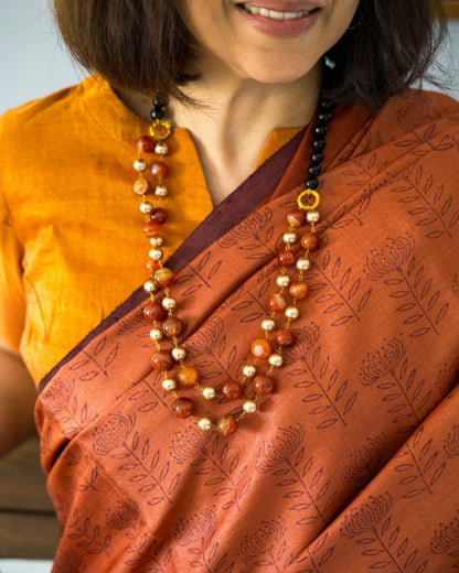 Orange Tissue Cotton Blouse
