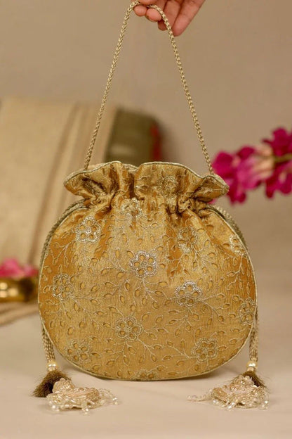 Tarang Cutwork Potli - Mustard
AM-PT-0425-0006
