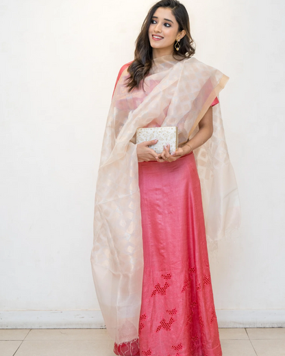 Golden Silk Jamdani Dupatta