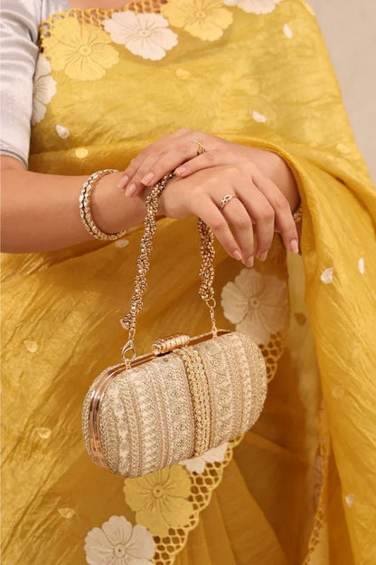 Naaz Embroidered Capsule Clutch - Gold
AM-BC-0924-0003