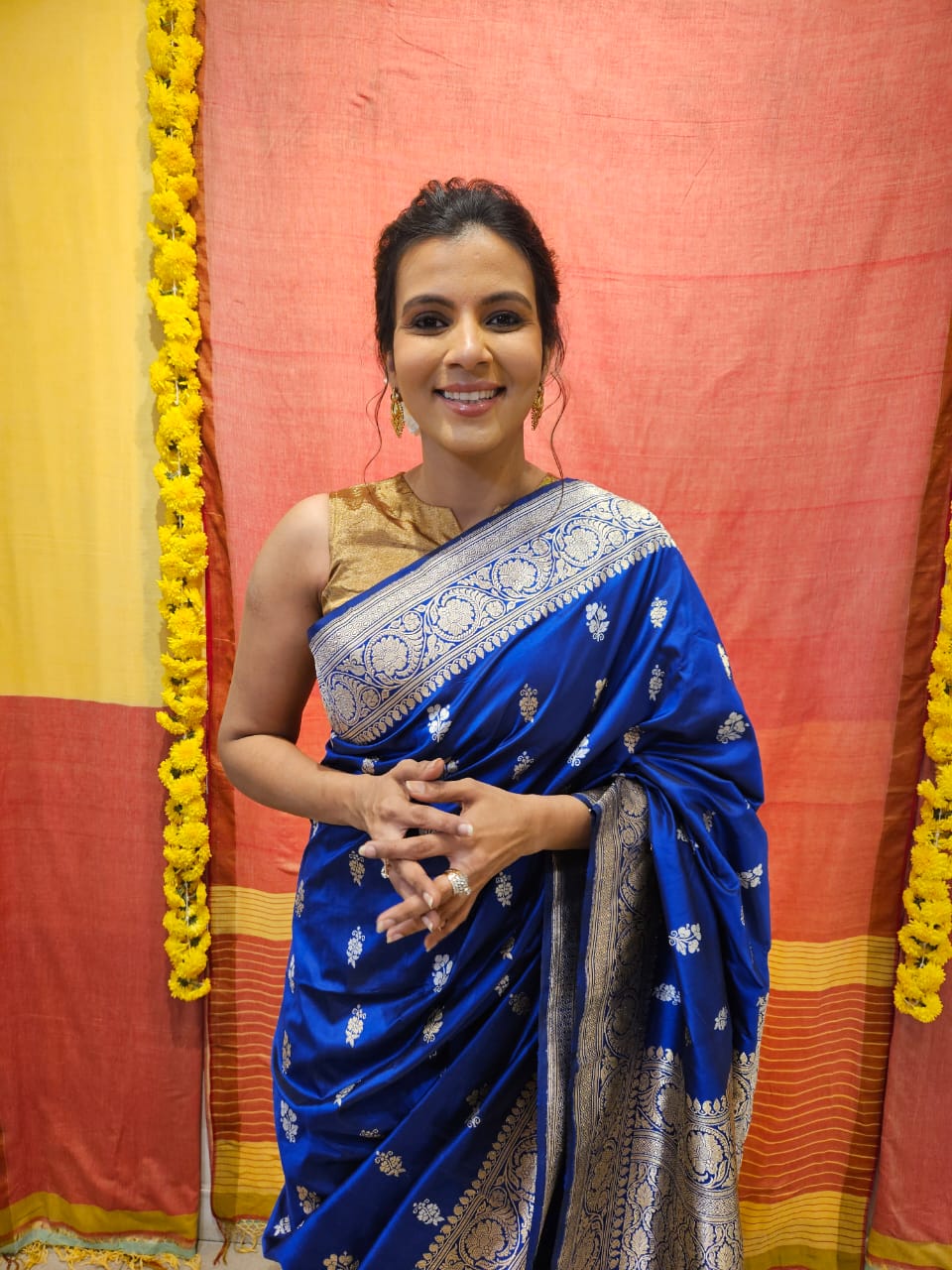 Blue Jaal Boota Benarasi Silk Saree