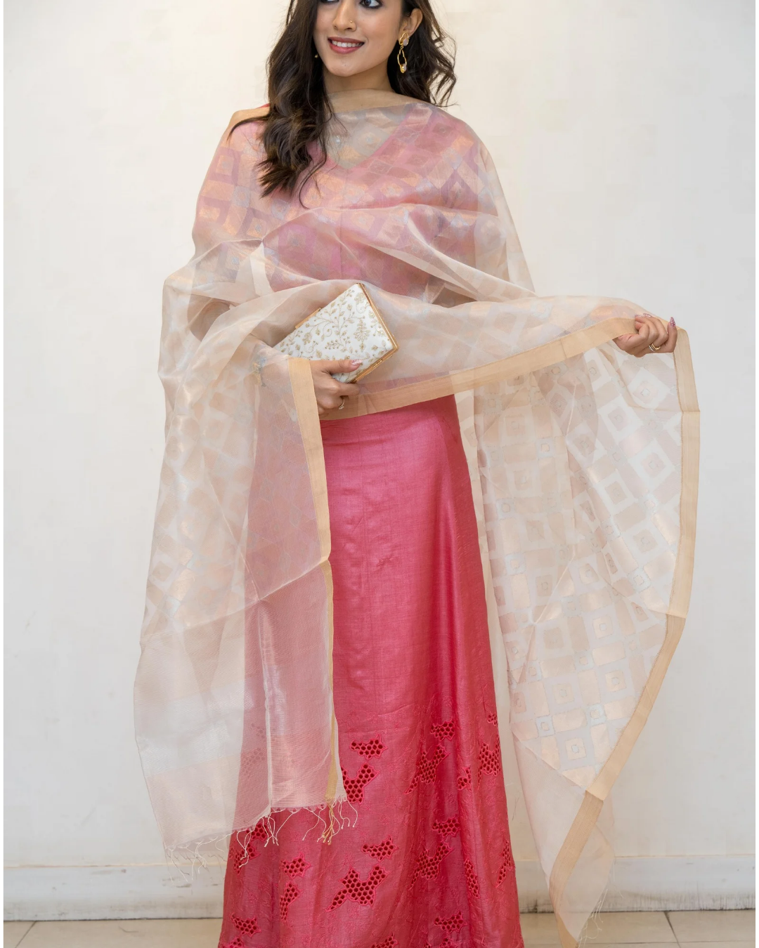 Golden Silk Jamdani Dupatta