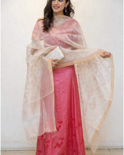 Golden Silk Jamdani Dupatta